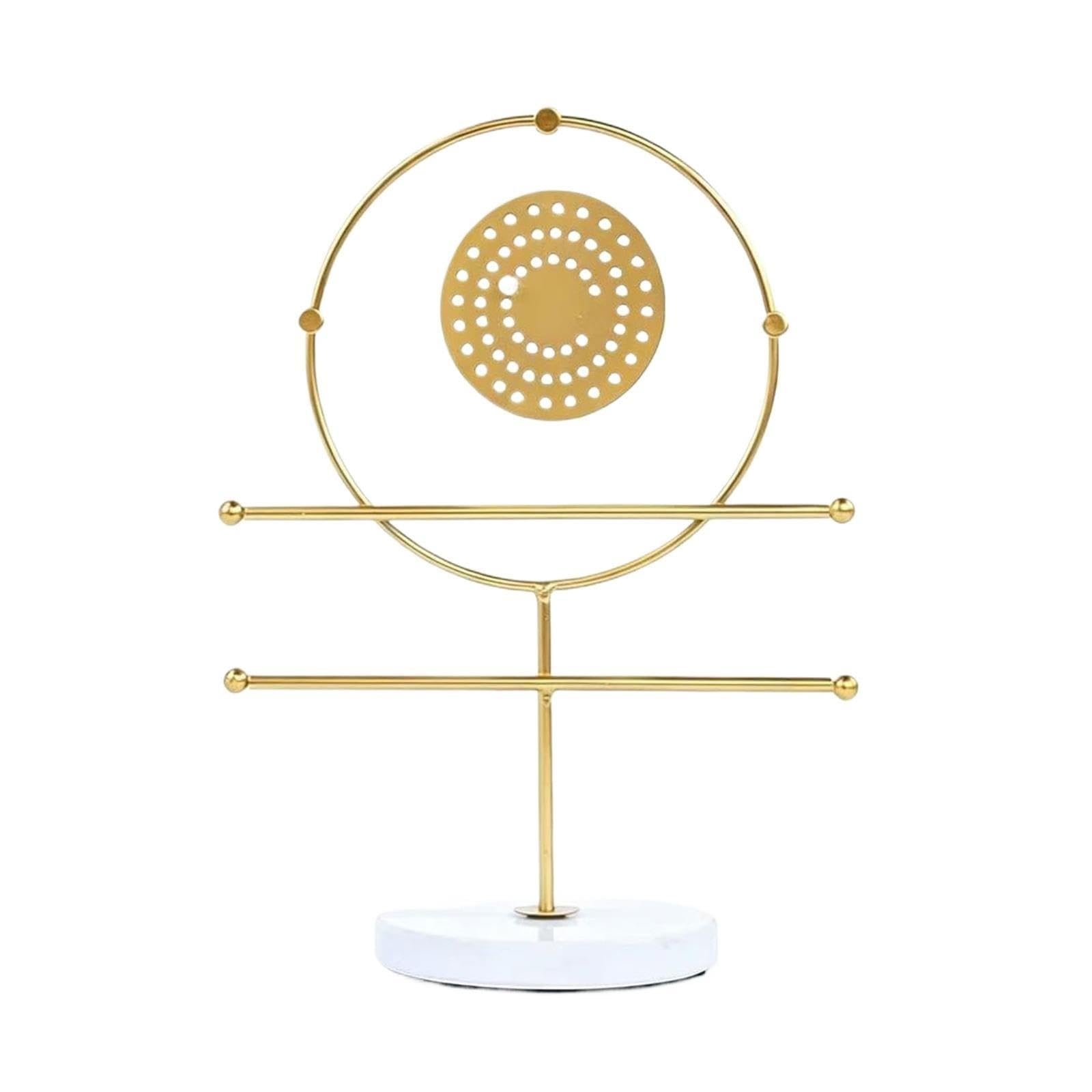 Soporte de joyería Soporte de joyería metal estilo creativo con base mármol