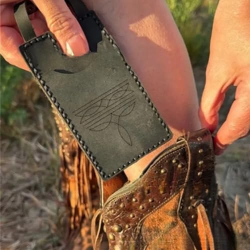 Custom Personalized Boot Wallet Women, Western Boot Wallet with Snap Strap,Leather Boots Wallets, Small Minimalist Wallets with Snap Fastening4