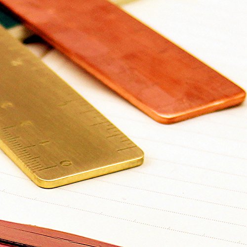 Cklt Gold Brass Ruler 12Cm, Thickness 0.1Inch Durable Straight Ruler, Metal Bookmark Measuring Tool Stationery Math Geometry Gift For Students And Children (Ruler-12Cm) #TOP3