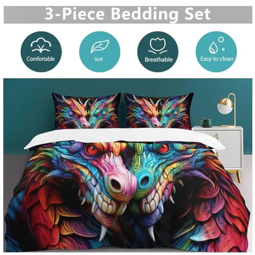 Dragon Housse de Couette en Microfibre Douce de Qualité Supérieure - 6