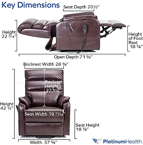 Firstclass™ Sleep-To-Stand Lift Chair 2.0, Sleeper Chair For Sleeping, Relaxation, Lay-Flat Recliner, 2 Motor For Independent Back And Foot Adjust, Recliner Massage Chair With Heat Included, Brown #TOP4