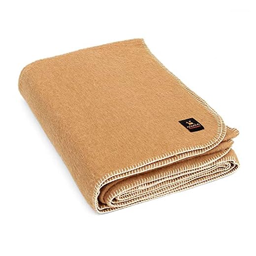 Thick Alpaca Wool Blanket Heavyweight Alpaca Wool Blanket Camping Outdoors or Using Indoors | Soft Peruvian Alpaca Wool Blankets That Come in Twin, Queen King Size Fit Any Need (Soft Camel, Queen)