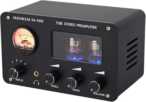 Emirator Tube Preamplifier Audio Electron Tube Amplifier 4 Input/Output Audio Interface Non-Destructive Audio Switch Amplifier Built-in 5532 Chip
