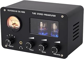 Audiophile Tube Preamplifier Audio HiFi Electric Tube Amplifier 4 Inputs 2 Outputs Audio Interfaces Lossless Audio Switching Amplifier Built-in 5532 Chip