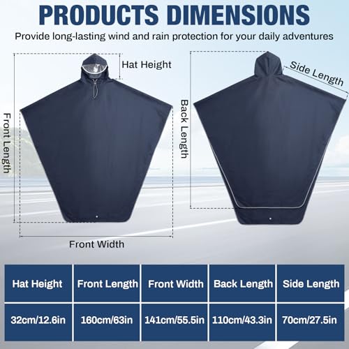 Coume 2-Pack Rain Poncho with Reflective
