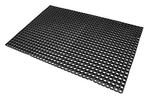 EVERMAT Heavy Duty Horse Stable Gateway Rubber Hollow Safety Mat for Farm and Field, Black, 22 mm