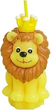 FLYPARTY Children's Birthday Candles with Greeting Card,Handmade Adorable Cute Animal Baby Shower Cake Topper Candle, Wedding Festival Zoo Theme Party Favors Decorations (Lion)