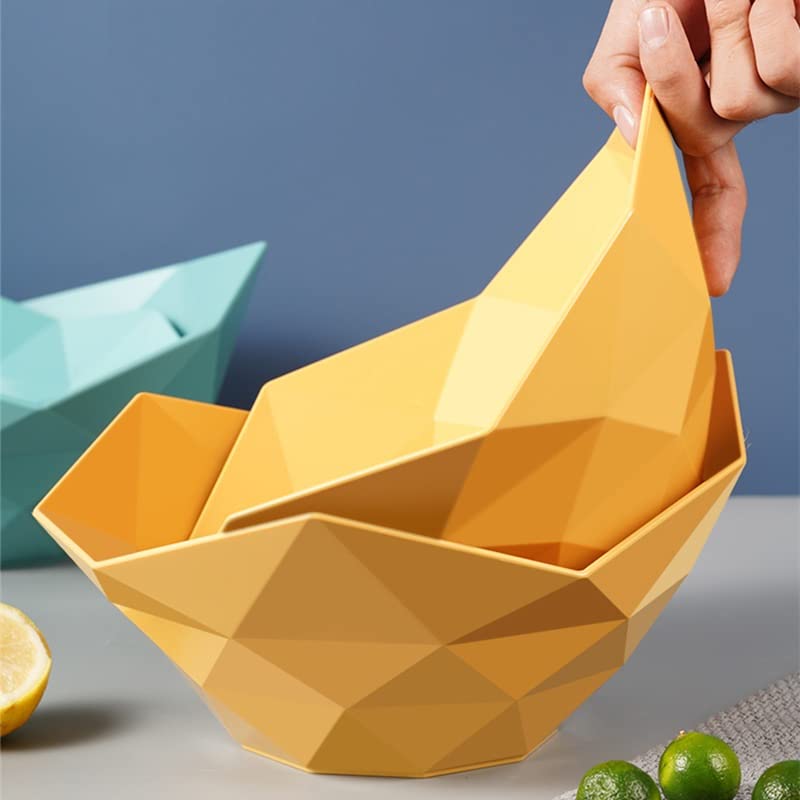Ciotola di frutta creativa moderna di plastica, ciotola di stoccaggio della frutta, cesto di frutta, cesto di frutta a forma geometrica, ciotola decorativa delle verdure della frutta per la cucina,A