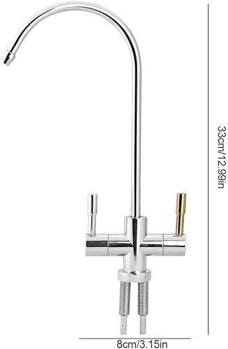Miniatura 2 de Grifo de fregadero de doble agujero, filtro de agua potable, 2 manijas para fregadero de cocina, ósmosis inversa cromada