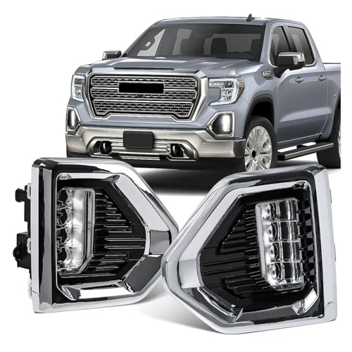 Feux brouillard Antibrouillard GMC Sierra 1500 Denali 2019 2020 2021 2022 DEL Chrome