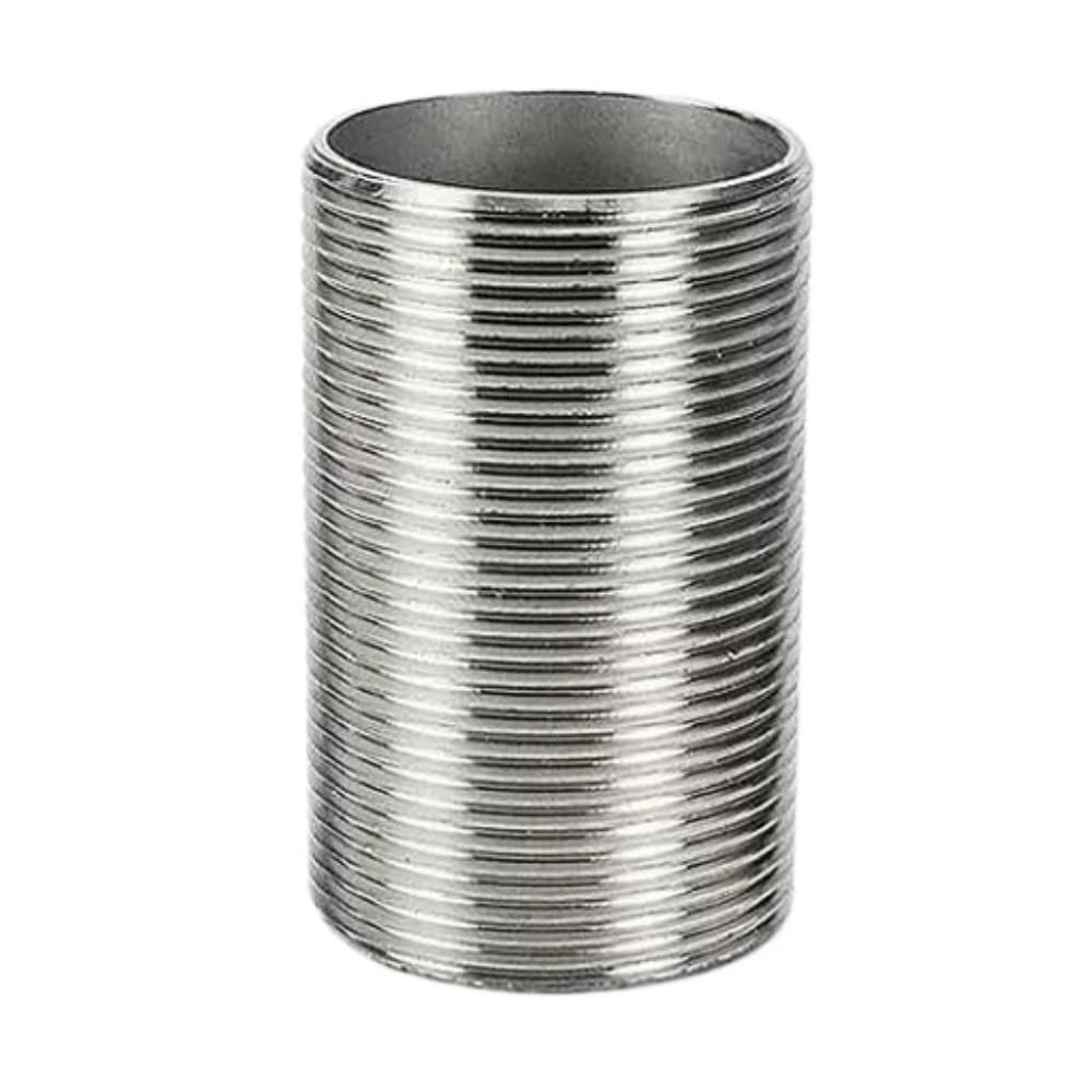 Anyaciy One Color Hollow Straight Tube Full Thread Round Shape Pipe Fitting, External Straight Hollow Tube Abrasion Resistance 1 Piece(50Mm*1/8Inch)