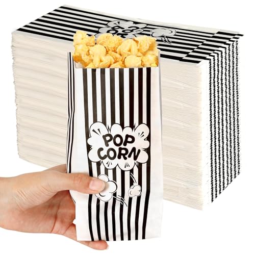 Popcorn Tüten SEPGLITTER 400 Stück Popcorntüten Kleine Popcorn Tüten Maschinen Zubehör für Bars Filmabende