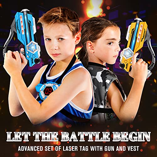Laser Tag Guns Set Of 2 Laser Tag Guns With Digital Led Score Display Vests,Gifts For Teens And Adults, Family And Adults Fun,Birthday Gift Toys For Kids Ages 6 7 8 9 10 11 12+Year Old Boy & Girls #TOP5