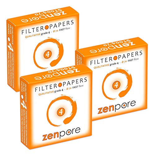 Image of Qualitative Filter Paper 7 cm Lab Filter Paper for Chemistry, Standard Qualitative Grade 4-Fast Flow 70mm(Set of 3 x 100 Discs)