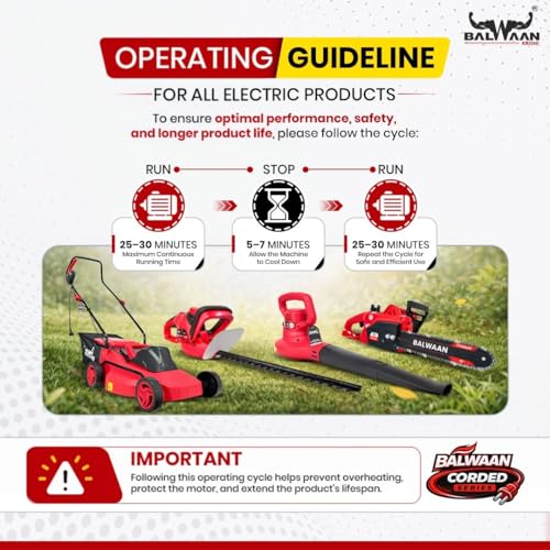 Image of Balwaan Krishi Heavy Duty Electric Leaf Blower Machine 0.9 Kw | 300 km /h High-Speed Air Blower | Ideal for Leaf Blowing & Dust Cleaning | BLE-230