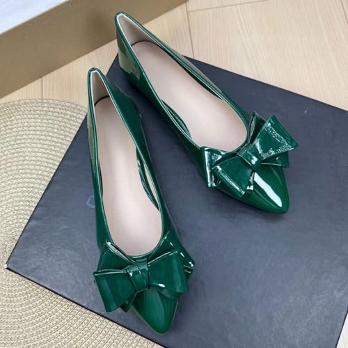 Image of TN TANGNEST Flats Shoes Women Comfort Casual Loafers | Classic Pointed Toe Bowknot Flats Cute Slip On Flats, Wear to Work Travel Walk