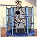 Mednkoku Trampoline Safety Net Bounce Replacement Safety Nets with Round Frames for 6 Straight Poles 5FT Black for Sports