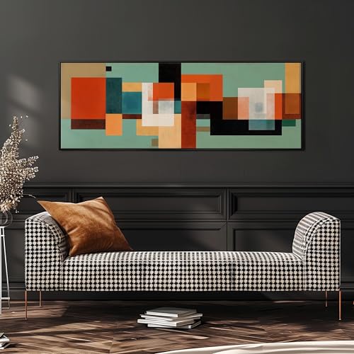Toile murale géométrique style années 50 pour décorer un grand bureau - 3