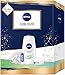 Produktbild NIVEA Kleine Auszeit Geschenkset, Pflegeset mit Pflegedusche, Tagespflege, Lippenpflege und Duschschwamm, schönes Geschenk als Dankeschön