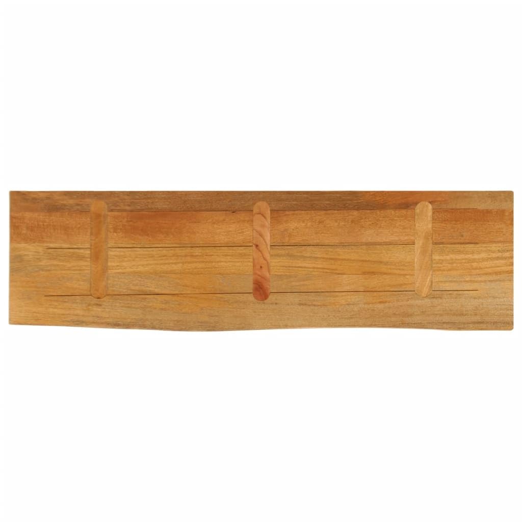 vidaXL Piano Tavolo Bordi Vivi 120x40x2,5 cm Legno Massello di Mango