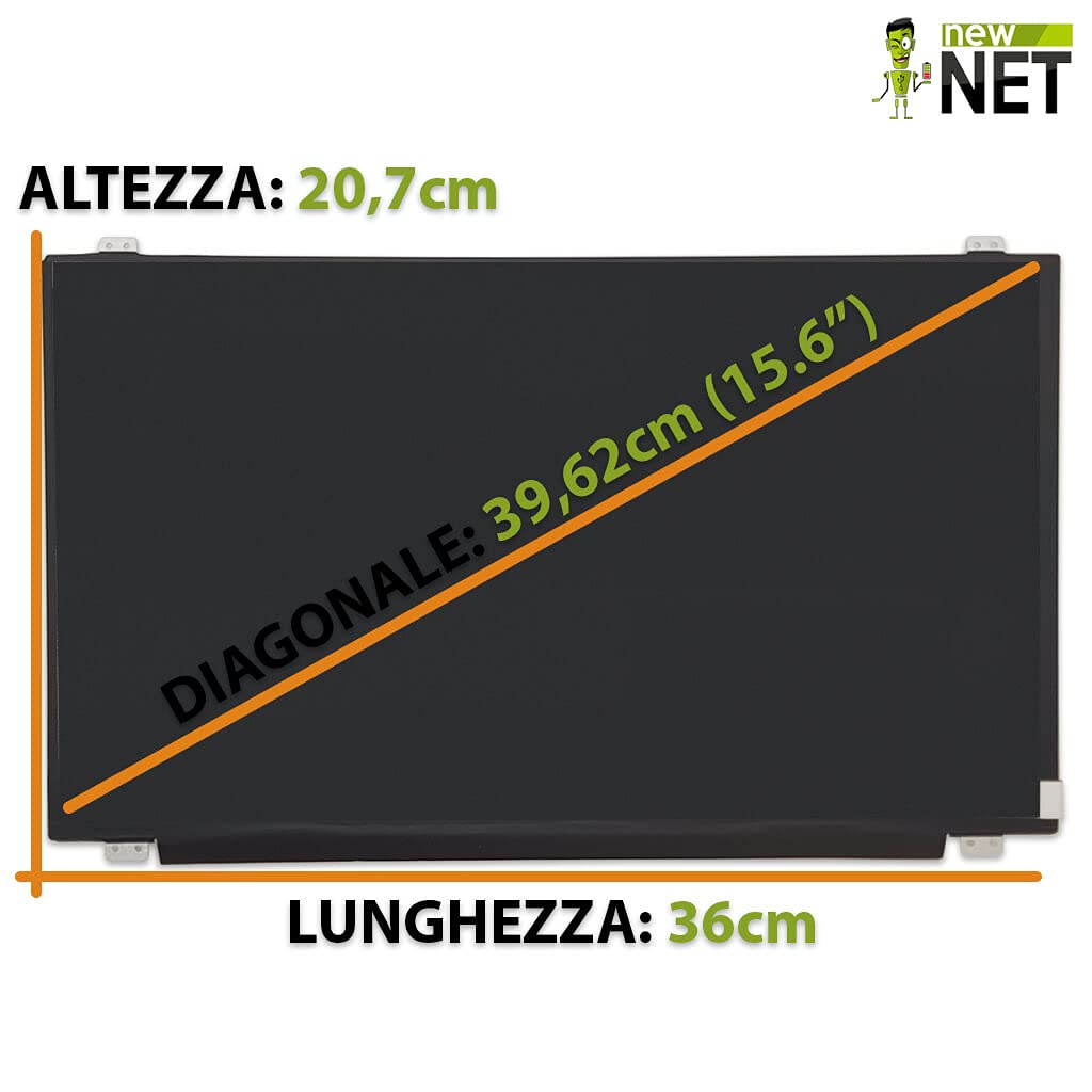new net Pannello LCD - Schermo Monitor Display Compatibile per N156HGA EA3 N156HGA-EAB N156HGA-EAB Rev.A1 N156HGA-EAB Rev.C1 N156HGA-EAB Rev.C2 [ 15.6 Pollici Full HD - 1920x1080-30 Pin ]