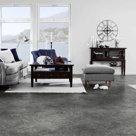 Sol PVC Best - Motif Granit Noir Argenté - Rouleau de 2m x 3.00m