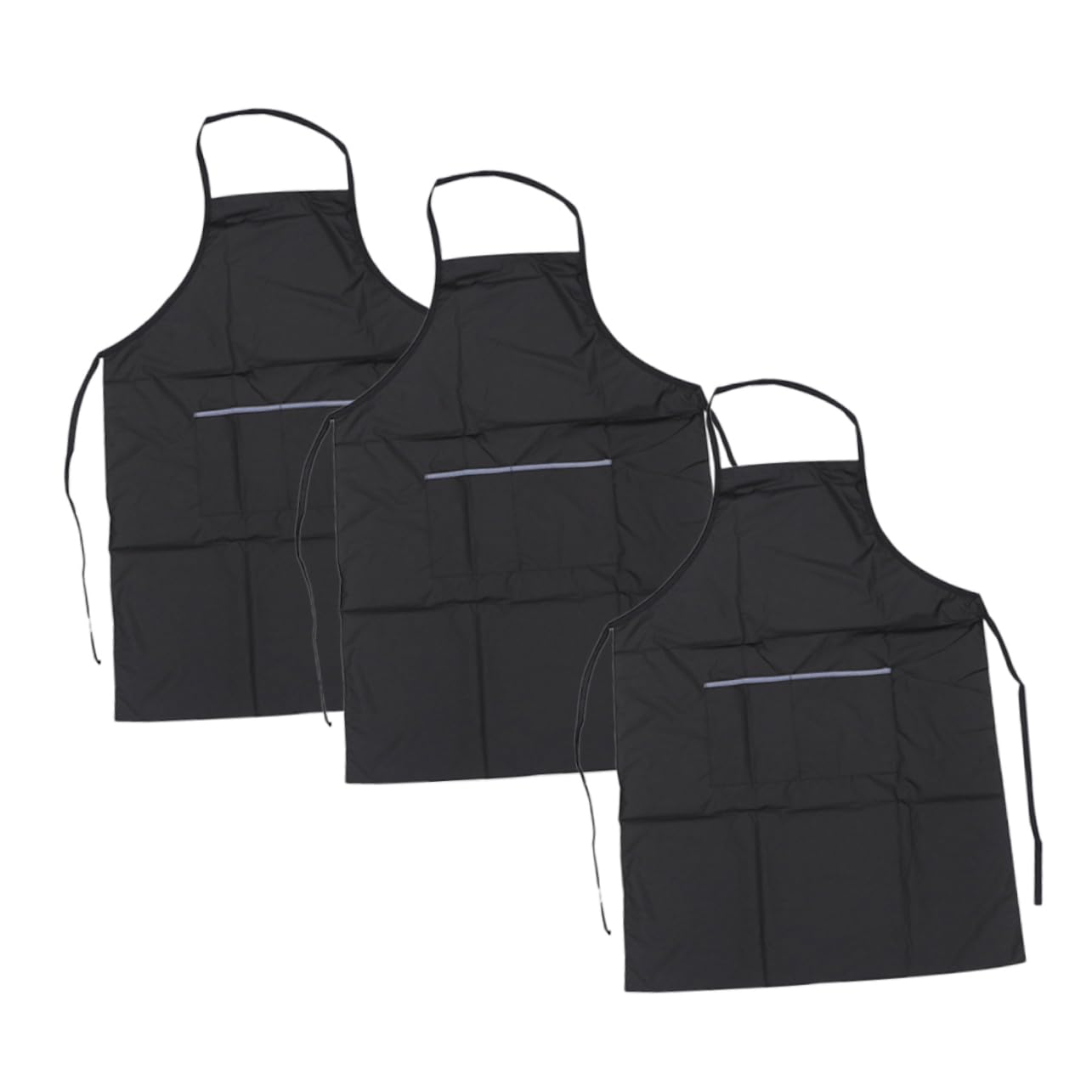 MOLUCKFU 3pcs Hairdressing Apron Barber Smock Apron with Pocket Hair Stylist Apron Sleeveless Apron Mens Aprons Apron for Men Cross Back Adjustable Apron Hair Styling Apron Black Polyester