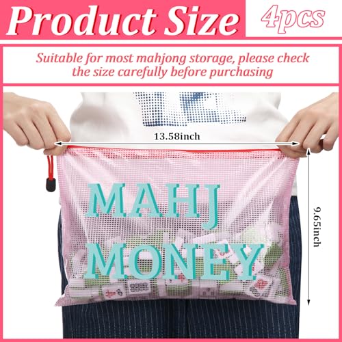 Set de 4 Bolsas para Fichas Mahjong 34.5 x 24.5 cm miniatura 2
