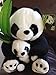 Aurora® Adorable Miyoni® Panda with Cub Stuffed Animal - Lifelike Detail - Cherished Companionship - Black 15 Inches