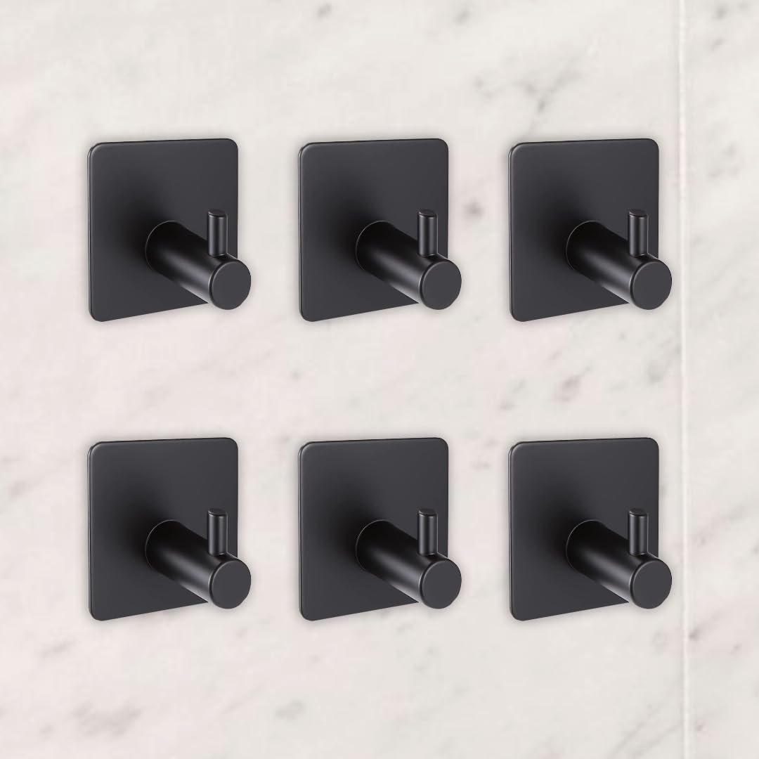 homest Adhesive Hooks Heavy Duty Stick on Wall Hooks Towel Hooks Door Hooks Waterproof Stainless Steel Adhesive Towel Hooks Adhesive Holders for Hanging Clothes Bathroom Adhesive Hook,Pack of 6 (B0CCCY92WQ) Amazon Price History, Amazon Price Tracker