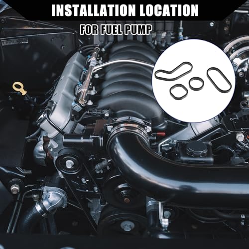 Image of No.11428643747 Oil Cooler Gasket for Mini Cooper 2007-2013 / Inner Engine Oil Filter Adapter Gasket /Durable Rubber / 1Set Black