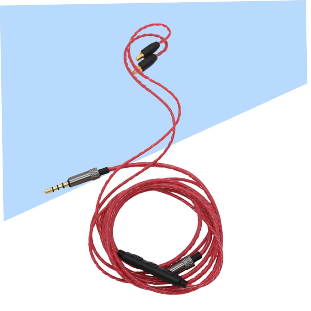 BESTonZON 2 Piezas línea de actualización de auriculares línea de auriculares cable de auriculares Tricolor Cable de actualización rojo