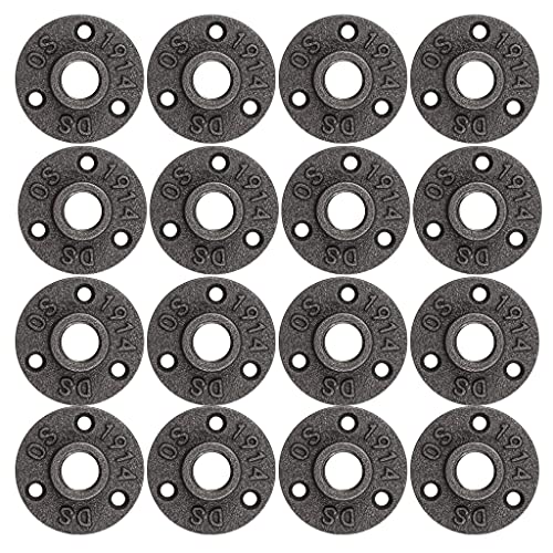 Brooklyn Pipe Flange - 20 Pack 1/2 Inch Floor Flange Cast Iron Pipe Fittings 1/2 Inch Flange Industrial Pipe Flanges Decorative Pipe Fitting Fit for Steampunk Furniture