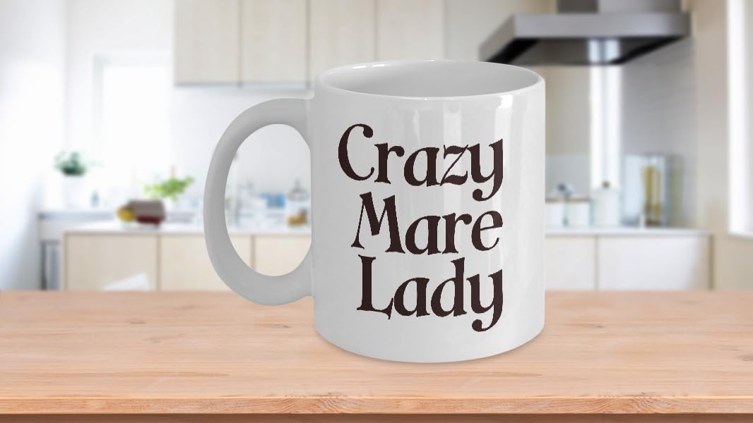 GIVEMEFIVER Boss Mare Mug White Coffee Cup Funny Gift for Horse Lady Barn Life Printed Coffee and Tea Ceramic Mug- 320 ML Ceramic Coffee Mug 9233