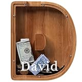 Personalized 12" Extra Large Wooden Letter Piggy Bank for Kids Boys Girls, (Laser Engraved Name) Custom Initial Letter Shape Piggy Bank, Alphabet Coin Bank Grandchildren Birthday -  MT