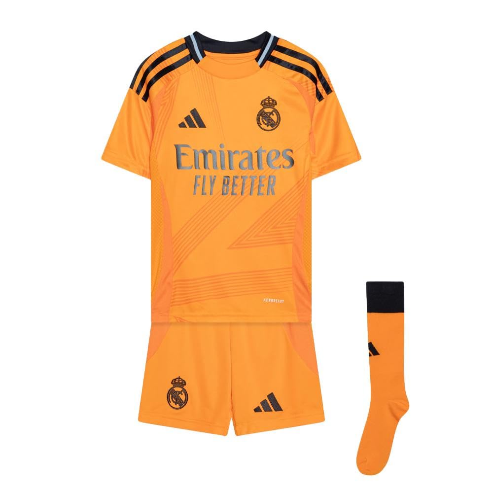 adidas Real Madrid Junior Away Kit 24/25, Orange, 15/16A