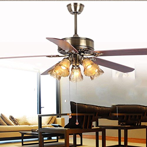 Lustre ventilateur de plafond silencieux en bois pour éliminer la chaleur du salon