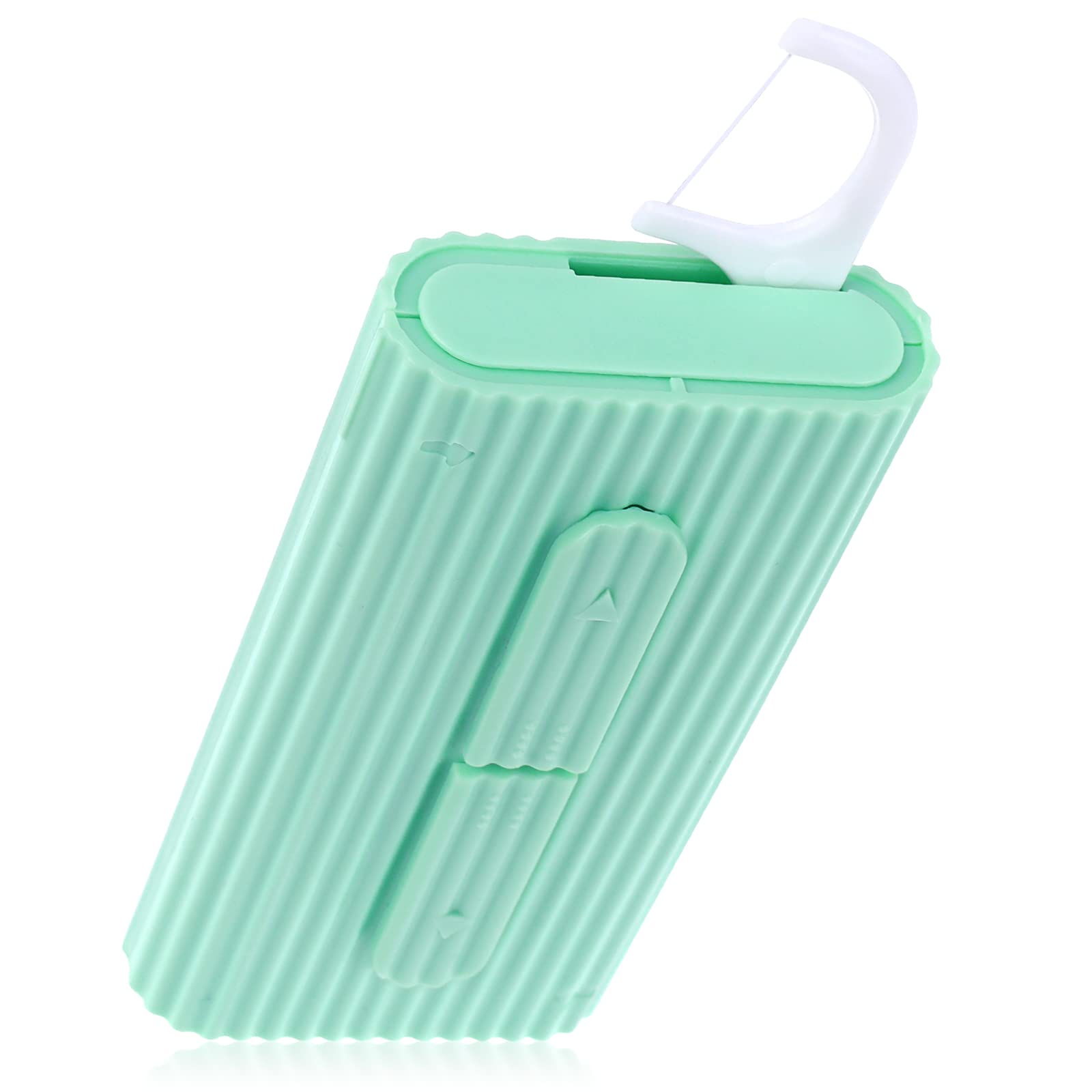 WLLHYF Portable Dental Floss Case Automatic Dental Floss Pick Organizer Case Travel Flosser Dispenser Storage Case Refillable Holder Boxes with 10 Floss Picks for Teeth Cleaning