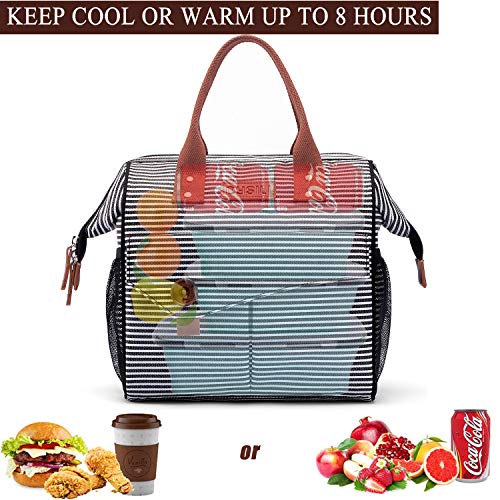 Lunch Bag With Leak Proof Material, Insulated Lunch Box For Women/Men, Lunch Tote Bag For Work/Picnic/Hiking/Beach/Fishing (Zebra Pattern) #TOP5