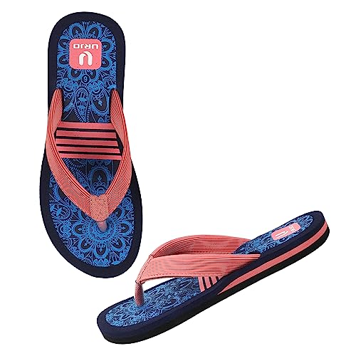 Image of URJO Women's Slippers /FlipFlops Lightweight Super Flexible Arch Support Durable Anti Skid & Stylish Dailywear Slippers /FlipFlops for Women