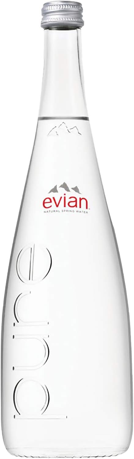 Evian Natural Spring Water (750ml Bottle, 12 Pack)