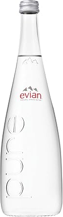 Evian Natural Spring Water 750ml Bottle, 12 Pack