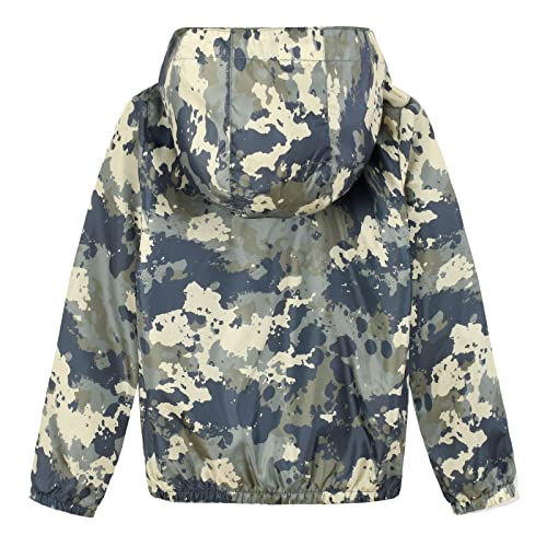 JOYSON Kid Boys Rain Jackets Lightweight Water-resistant Windbreaker Breathable Outerwear Raincoat with Hood2