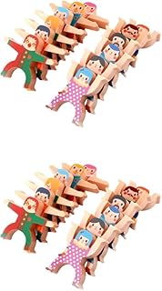 SAFIGLE 2 Caixas De Blocos De Construção Empilhamento Brinquedos Brinquedos De Mesa Plástico Empilhamento Brinquedo Construção Empilhamento Jogos Edifício Empilhamento Jogo Equilíbrio