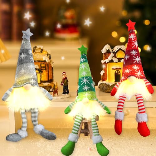 Herbst Weihnachten Deko Wichtel Figuren 3 Stück, Wichtel Weihnachten...