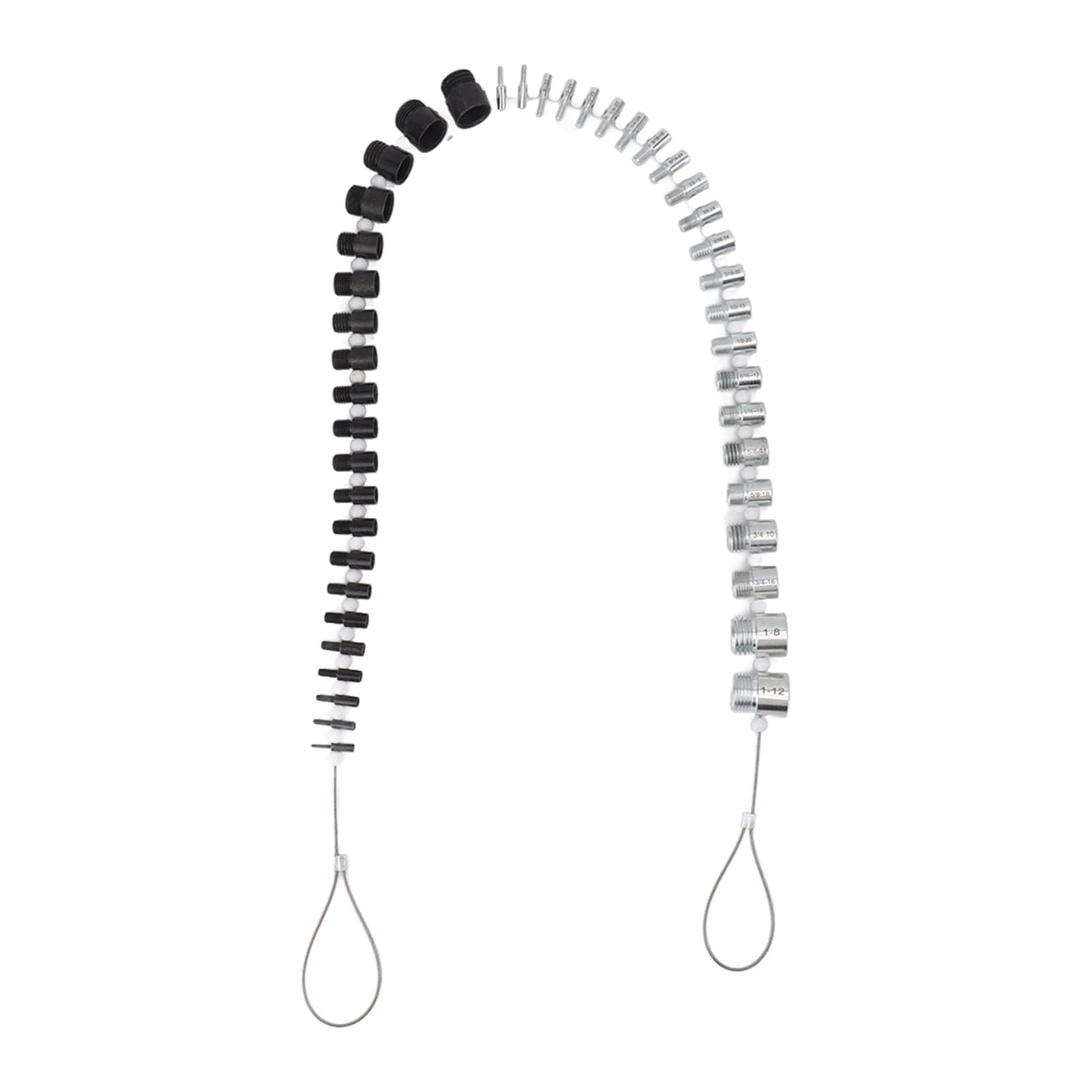 Vérificateur de Filetage, Mise à Niveau de la Taille à Deux Côtés Princes de Taille et de Métrique de Filetage Métrique, 44 Jauges Féminines Masculines, éliminer les Conjectures