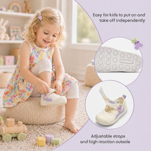 Image of Balabala Baby Toddler Walking Shoes Boys Girls Slip On Sandals Kids Water Shoes Barefoot Shoes Breathable Mesh Lightweight