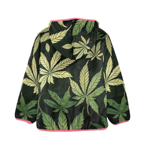 GuoChe Green Leaves Black Vintage Baby Boy Fleece Jacket2