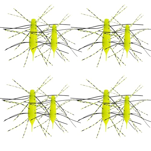 Eupheng Ned Rig Baits, Slow Sinking Senko Worms Soft Plastic Worm Stick Baits Wacky Worms with Multiple Tentacles for Bass Fishing