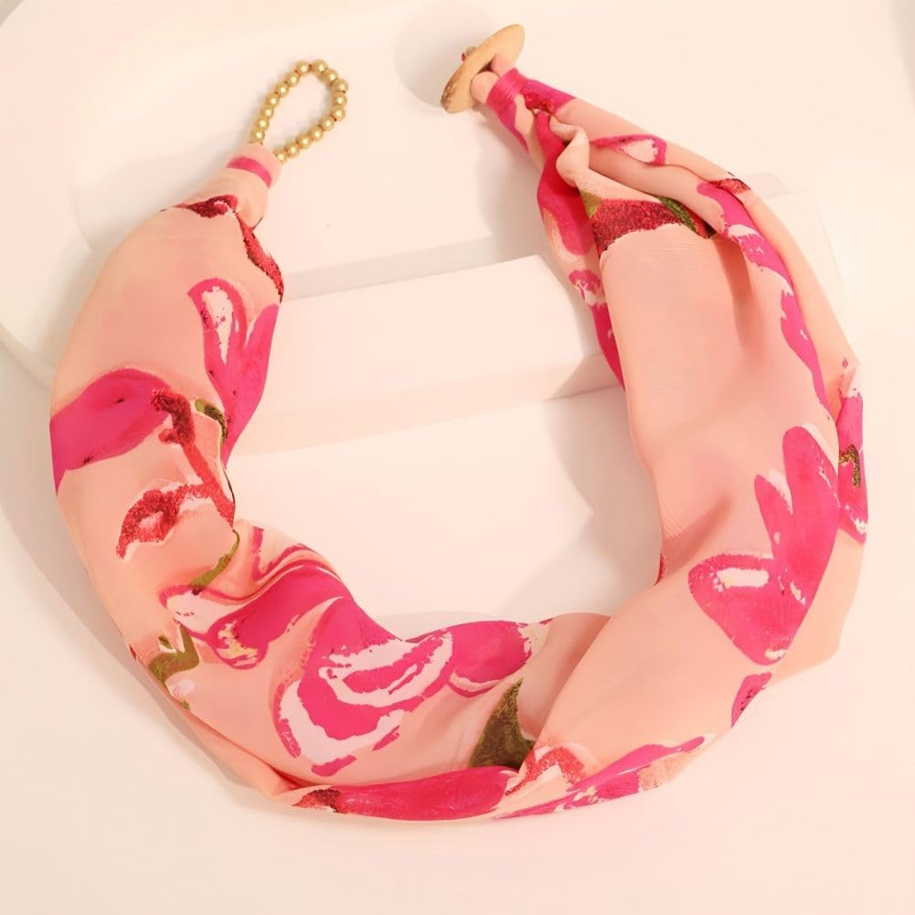 Bohemia Scarf Necklace for Women Flower Neckerchief Choker Necklaces Vintage Ethnic Cloth Necklace Trendy Jewelry Gift - Image 5